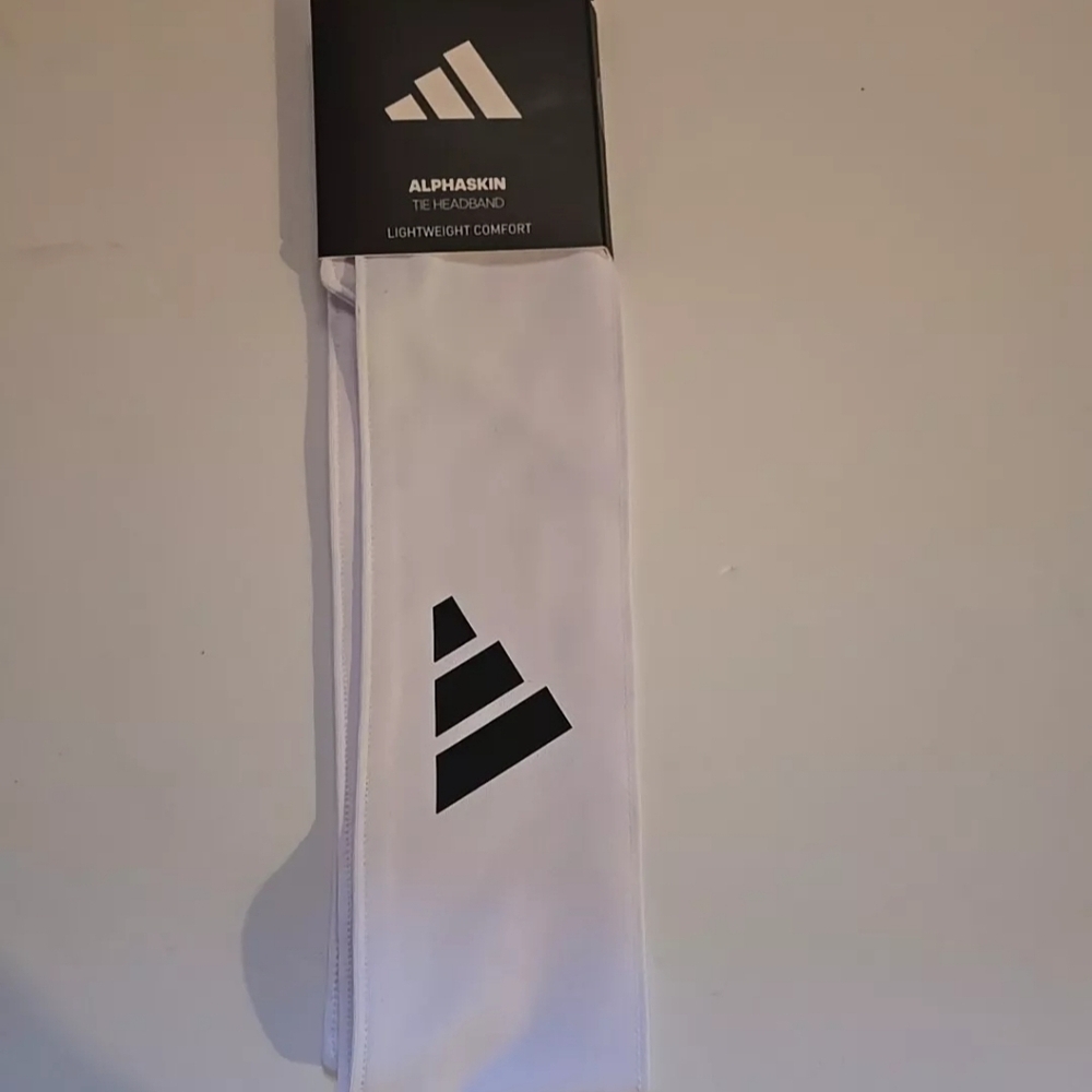 Headband 2.0 Authentic Adidas White Alphaskin Wide Lightweight Comfort NWT